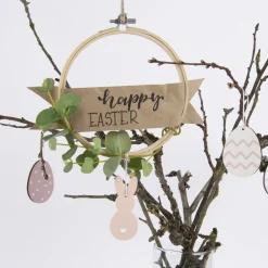 Rico Design Dekohänger Osterhase Holz 2 Stück puder rosa