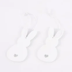 Rico Design Dekohänger Osterhase Holz 2 Stück weiß
