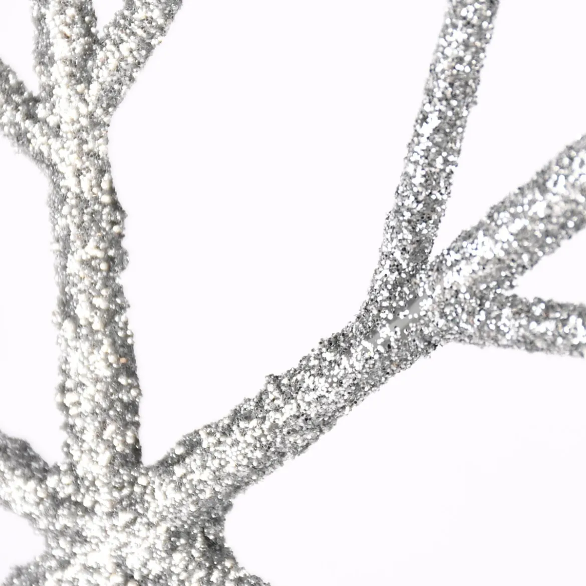 Rico Design Dekohänger Schneeflocke groß Glitter silberfarben 20x20cm