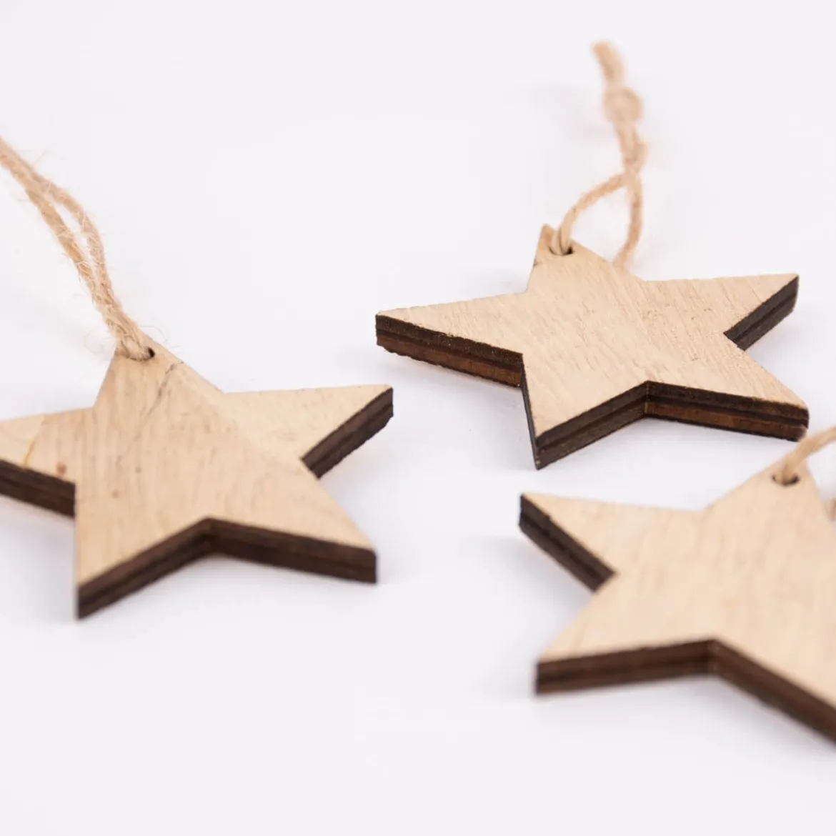 Rico Design Dekohänger Sterne natur 3 Stück 12x5cm