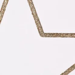 Rico Design Dekohänger Stern groß Glitter goldfarben 24,5x24,5cm