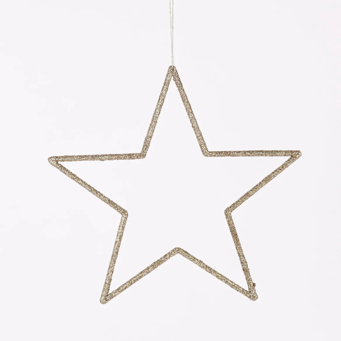 Rico Design Dekohänger Stern groß Glitter goldfarben 24,5x24,5cm