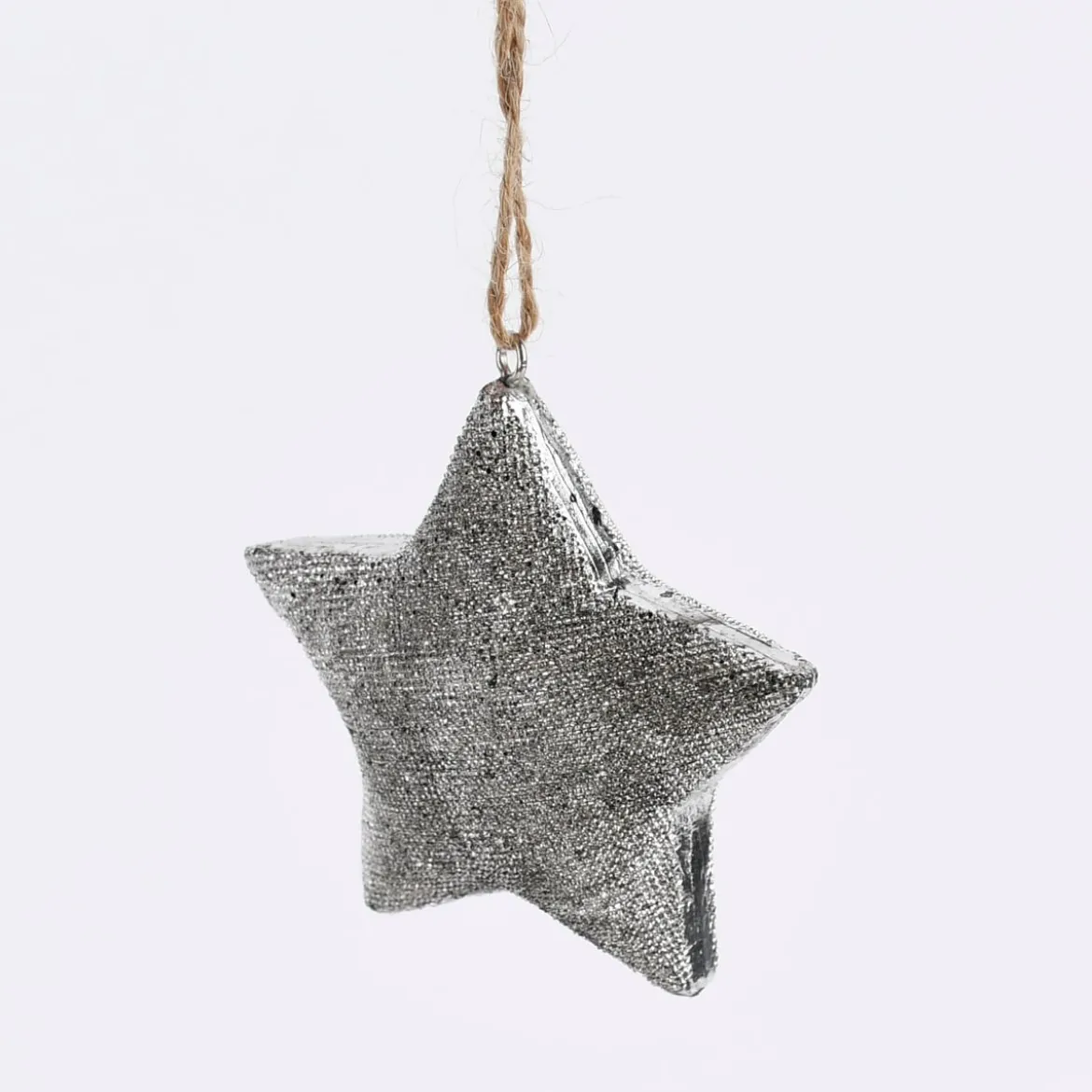 Rico Design Dekohänger Stern Kunststoff silberfarben 8x7,5cm