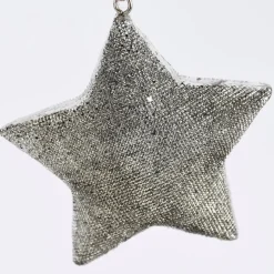Rico Design Dekohänger Stern Kunststoff silberfarben 8x7,5cm