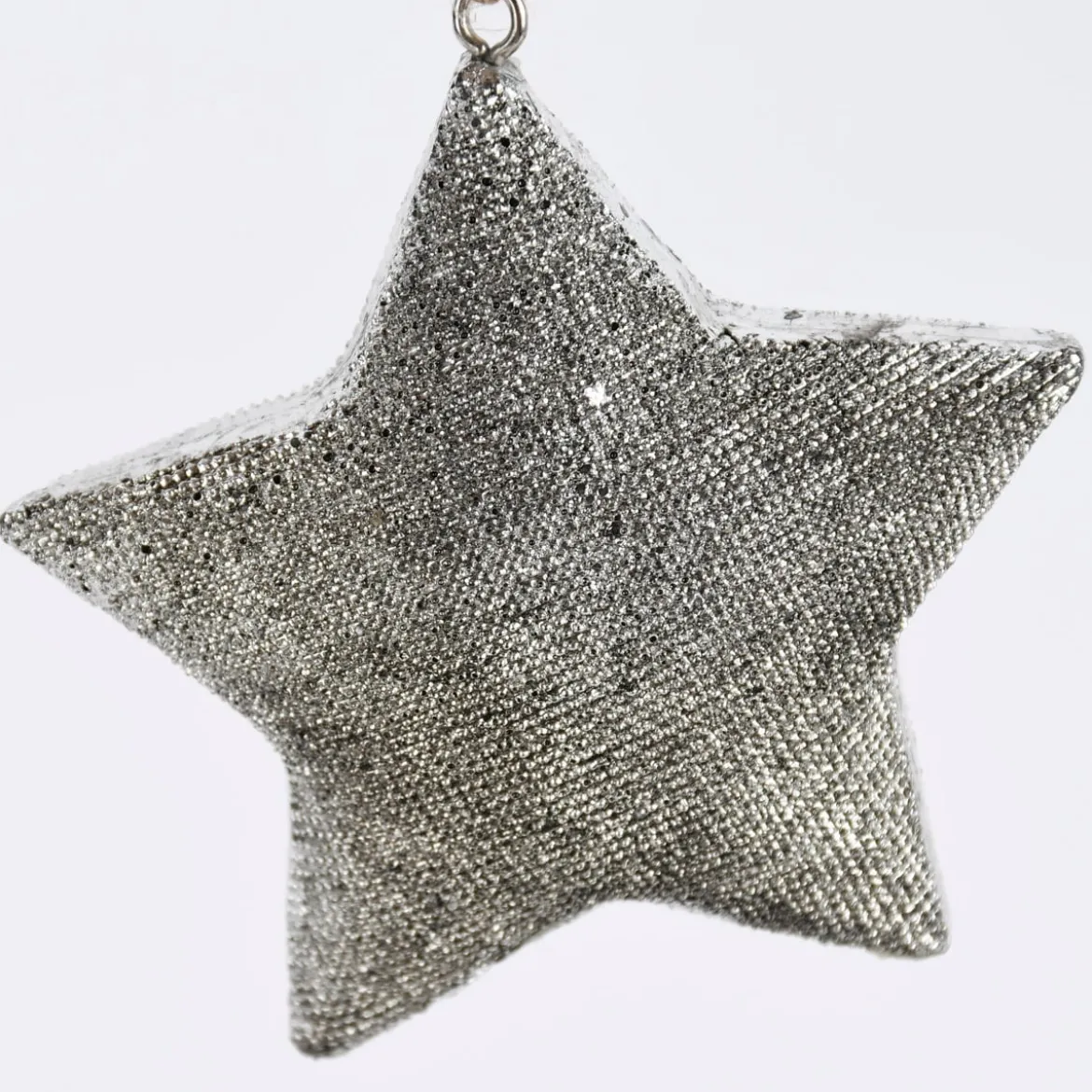 Rico Design Dekohänger Stern Kunststoff silberfarben 8x7,5cm