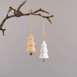 Rico Design Dekohänger Tannenbaum mit Glocke natur 22x4cm