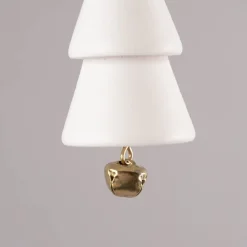 Rico Design Dekohänger Tannenbaum mit Glocke weiß 22x4cm