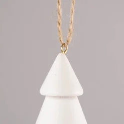 Rico Design Dekohänger Tannenbaum mit Glocke weiß 22x4cm