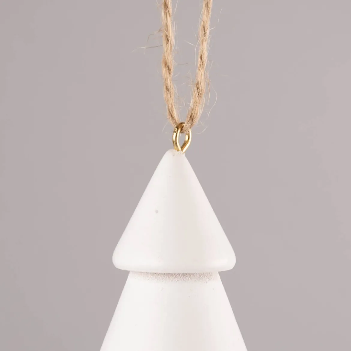 Rico Design Dekohänger Tannenbaum mit Glocke weiß 22x4cm