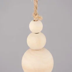 Rico Design Deko Quaste Holzperlen große Perlen Holz Jute 17cm
