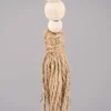 Rico Design Deko Quaste Holzperlen kleine Perlen Holz Jute 17,5cm