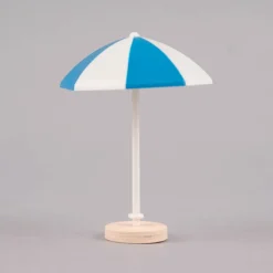 Rico Design Deko Sonnenschirm Kunststoff weiß blau 5,5x7,5cm