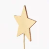 Rico Design Deko Stecker Stern Holz goldfarbig 28x6cm (HxB)