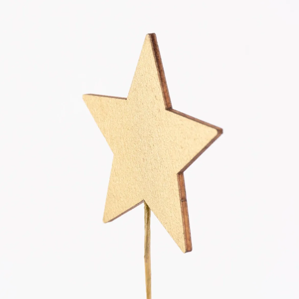 Rico Design Deko Stecker Stern Holz goldfarbig 28x6cm (HxB)