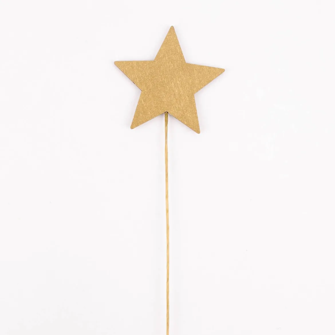Rico Design Deko Stecker Stern Holz goldfarbig 28x6cm (HxB)