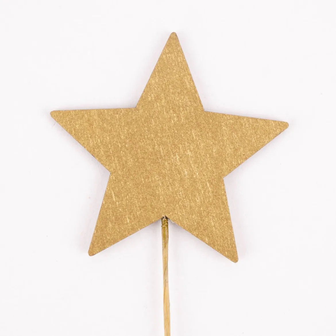 Rico Design Deko Stecker Stern Holz goldfarbig 28x6cm (HxB)
