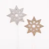 Rico Design Deko Stecker Stern Glitzer Holz goldfarbig 28x6cm (HxB)