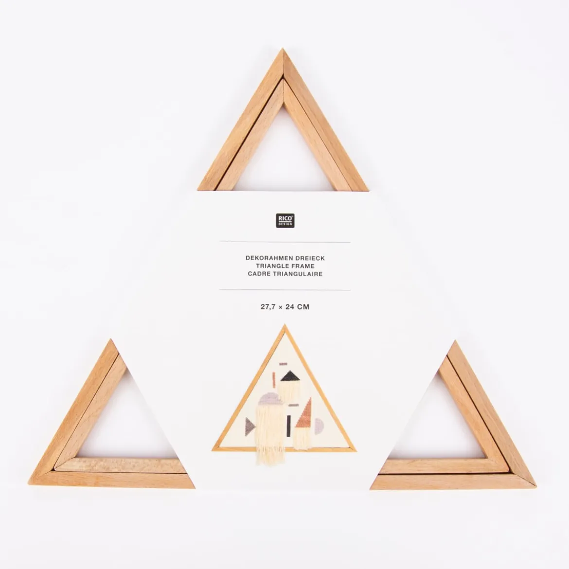 Rico Design Dekostickrahmen Dreieck Holz 27,5x24cm