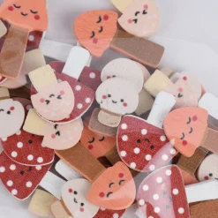 Rico Design Dekostreu Pilze Mix Holz bunt 48teilig