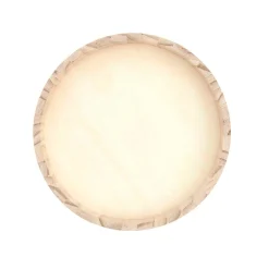 Rico Design Deko Tablett rund klein mit Rand Holz natur 20x2,5cm
