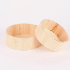 Rico Design Deko Tabletts rund 2er Set Holz 15,5cm und 17,5cm