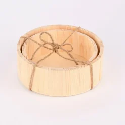 Rico Design Deko Tabletts rund 2er Set Holz 15,5cm und 17,5cm