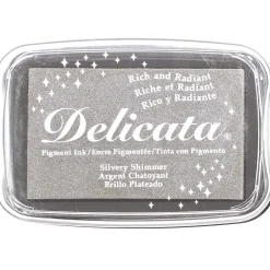 Rico Design Delicata großes Stempelkissen silber 9,5x6,5cm