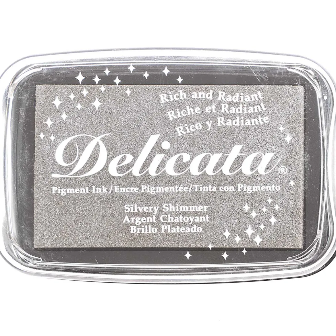 Rico Design Delicata großes Stempelkissen silber 9,5x6,5cm