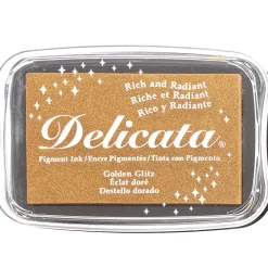 Rico Design Delicata großes Stempelkissen gold 9,5x6,5cm