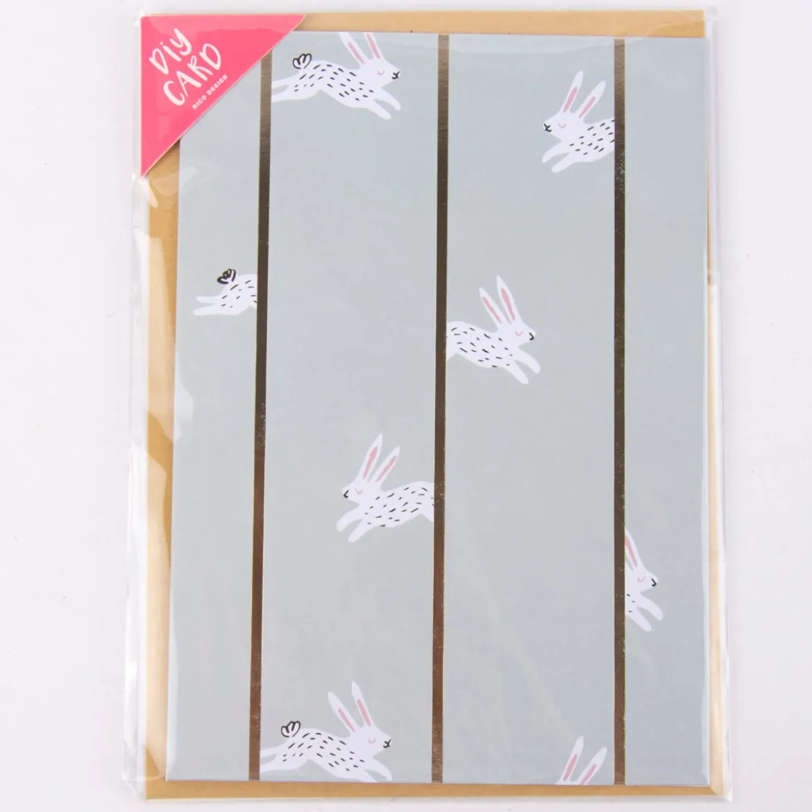 Rico Design DIY Card Bunny Hop mint gold 3 tlg.