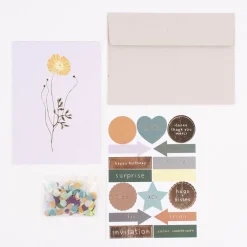 Rico Design DIY Card Goldmohn flieder 12,5x17,6cm