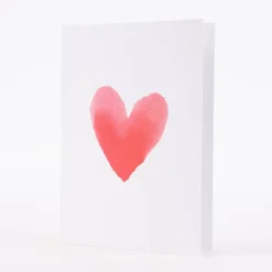 Rico Design DIY Card Herz Aquarell weiß rot 12,5x17,6cm