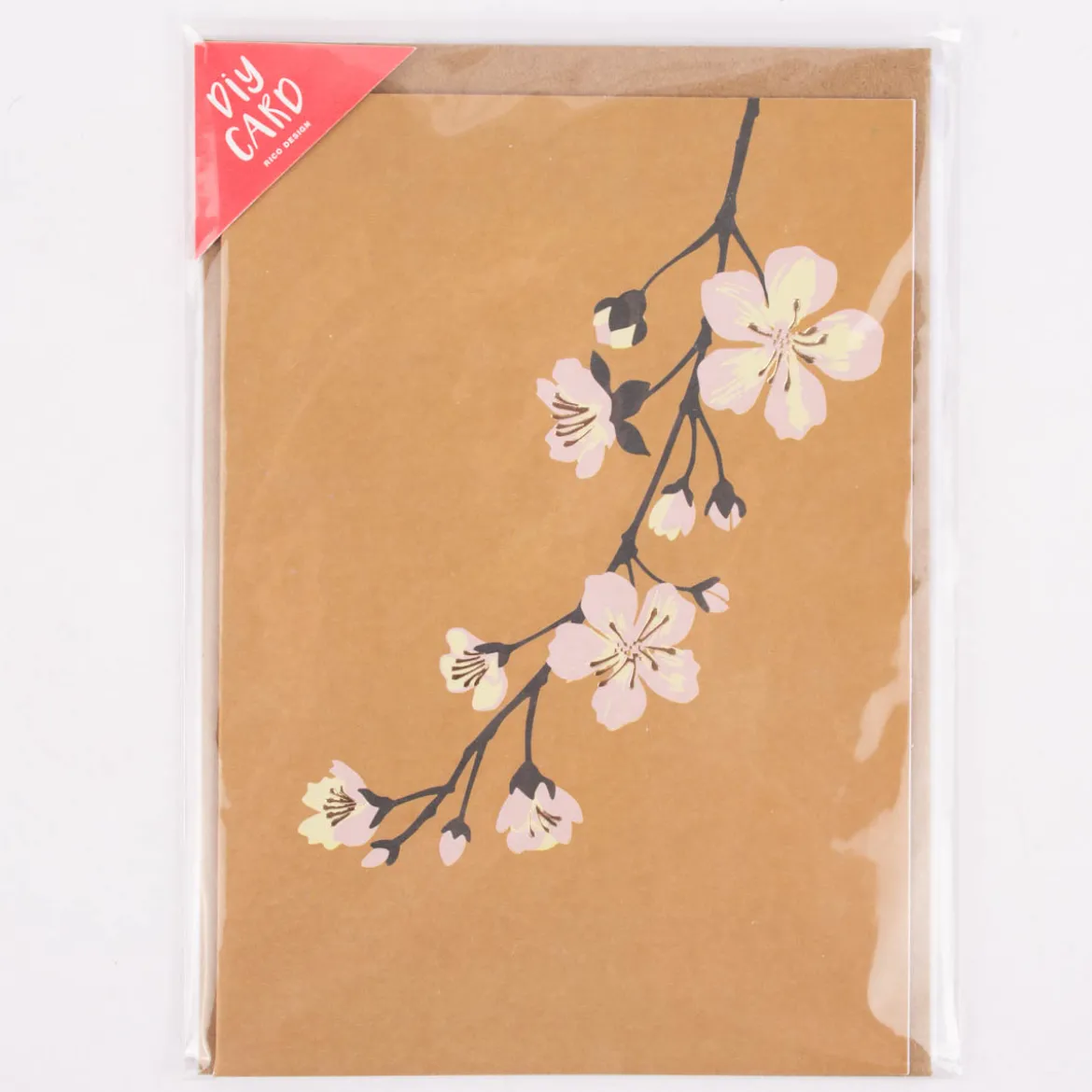 Rico Design DIY Card Kirschblüte ocker 12,5x17,6cm