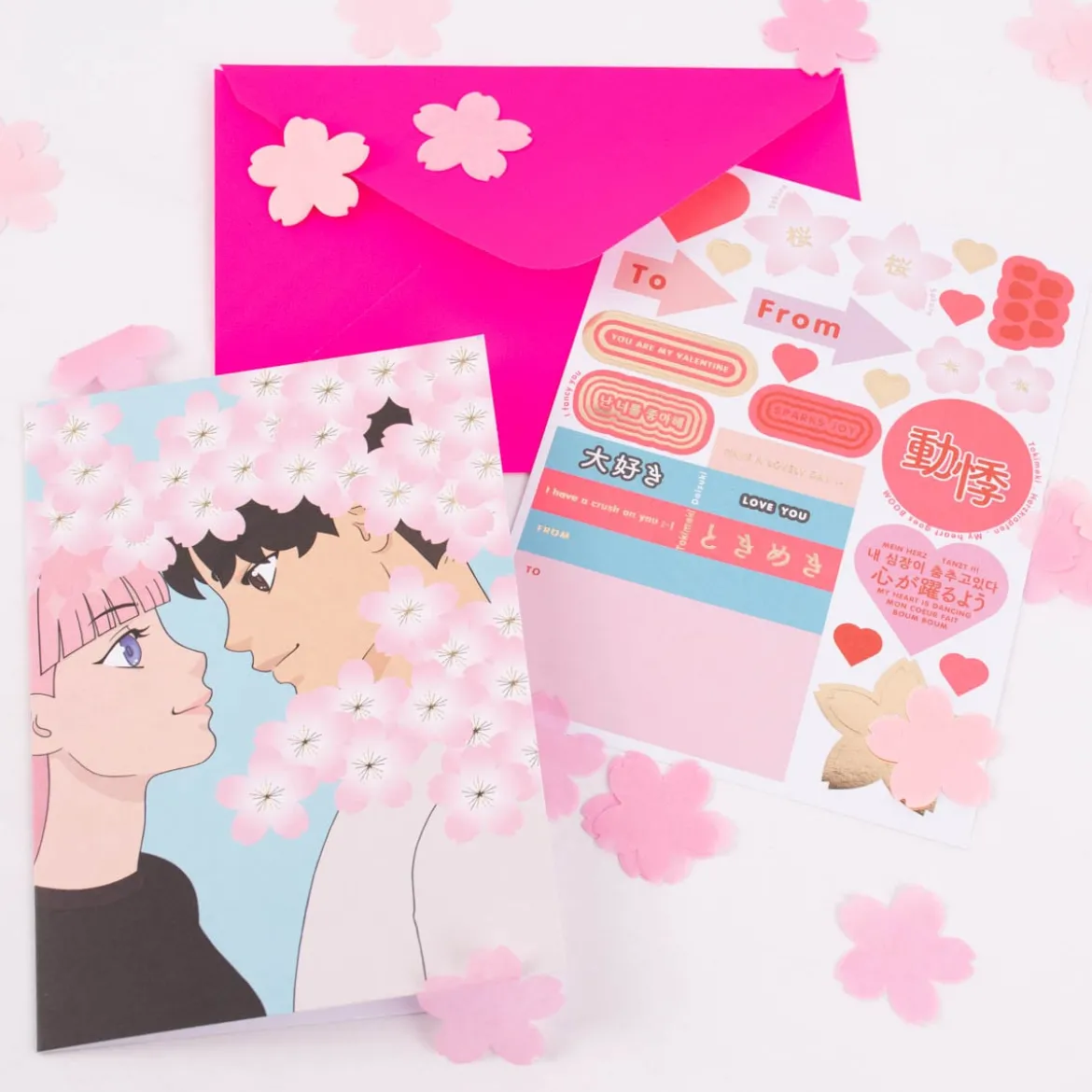 Rico Design DIY Card Manga Love bunt 12,5x17,6cm
