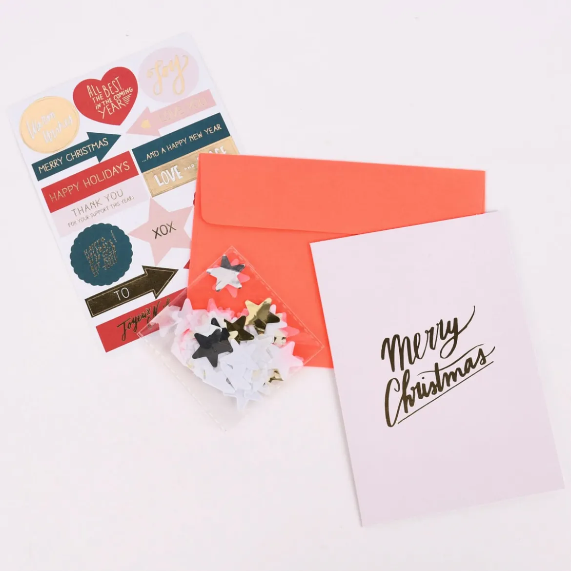 Rico Design DIY Card Merry Christmas neonpink 12,5x17,6cm