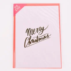 Rico Design DIY Card Merry Christmas neonpink 12,5x17,6cm
