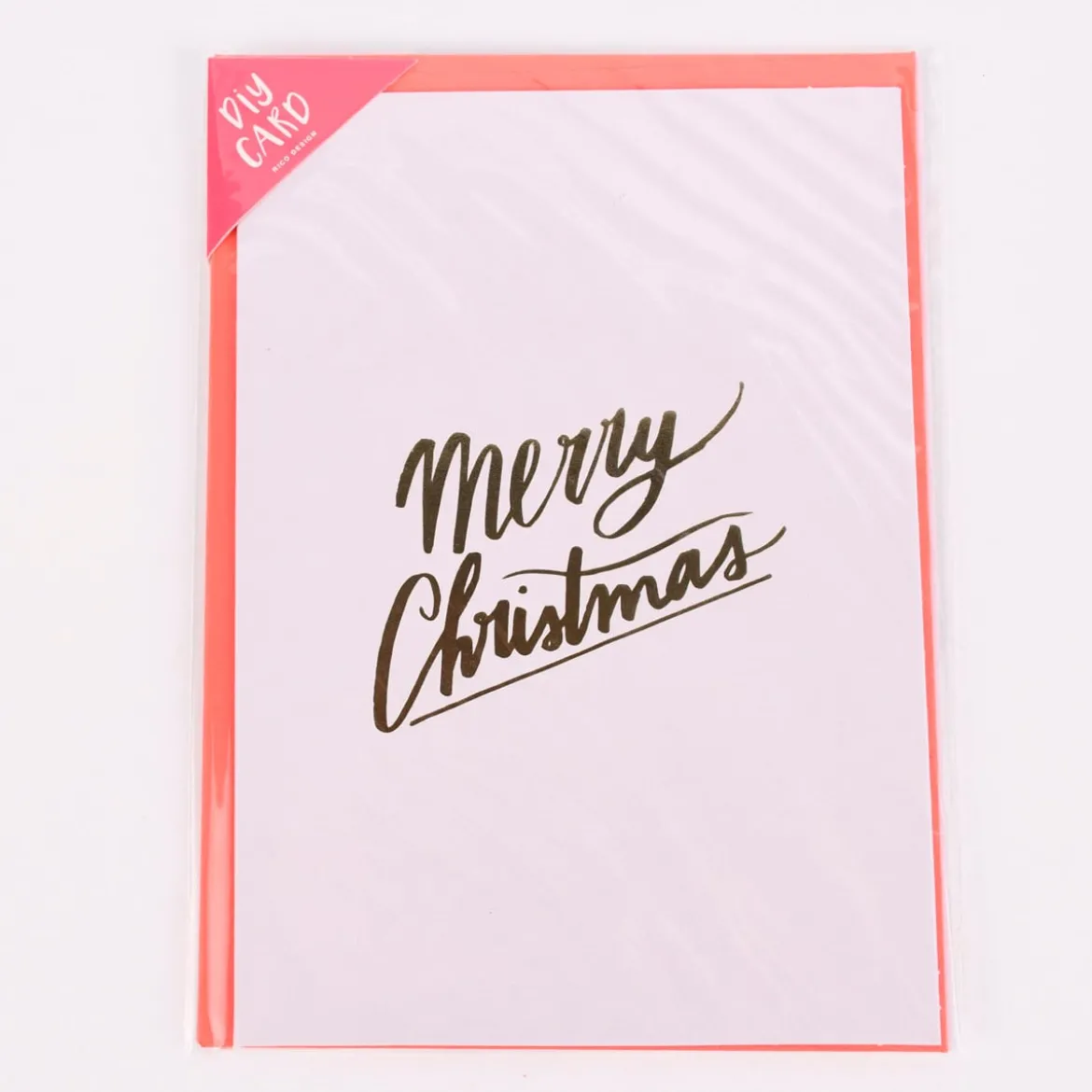 Rico Design DIY Card Merry Christmas neonpink 12,5x17,6cm