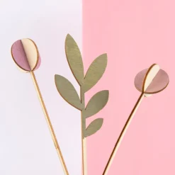 Rico Design 3D Stecktulpen Holz natur 5 tlg.