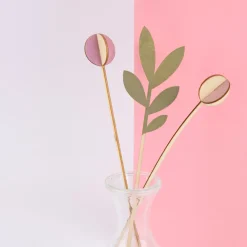 Rico Design 3D Stecktulpen Holz natur 5 tlg.