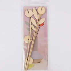 Rico Design 3D Stecktulpen Holz natur 5 tlg.