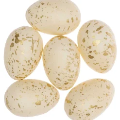 Rico Design Eier Ostereier creme-gold 6Stk