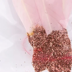 Rico Design Federn klein 6 Stück rosa rosegold 8cm