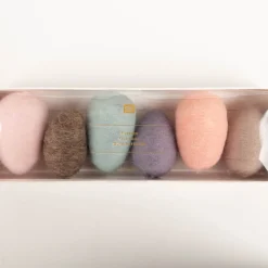 Rico Design Filzeier rosa blau 6er Set 6 x 4 cm