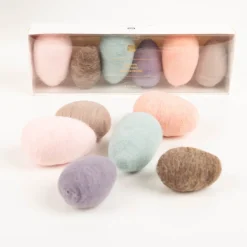 Rico Design Filzeier rosa blau 6er Set 6 x 4 cm