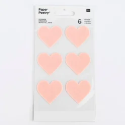 Rico Design Filzsticker Herzen groß 6 Stück verschiedene Farben
