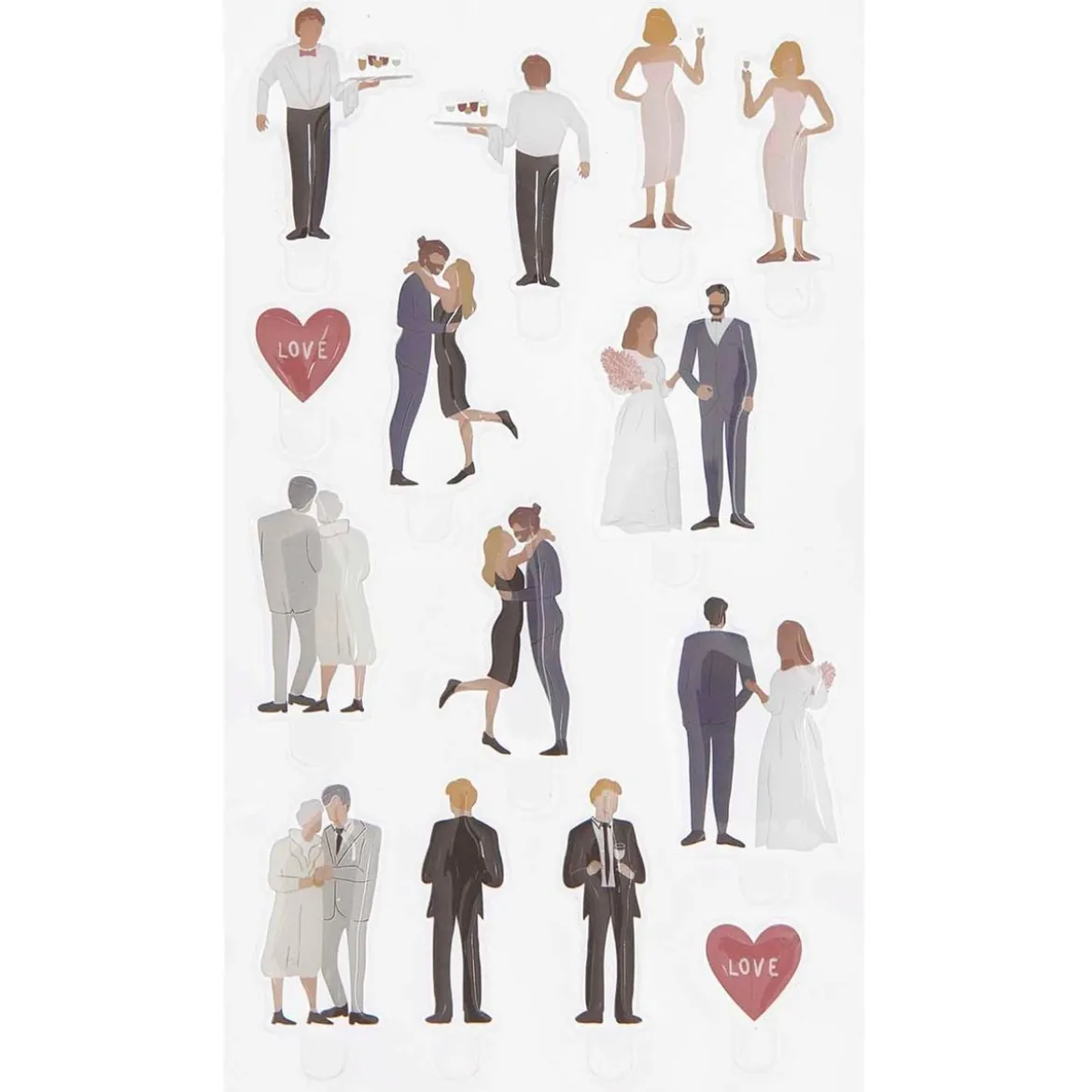 Rico Design Gelsticker FIGURICO Hochzeit 1 Personen 1 Bogen bunt