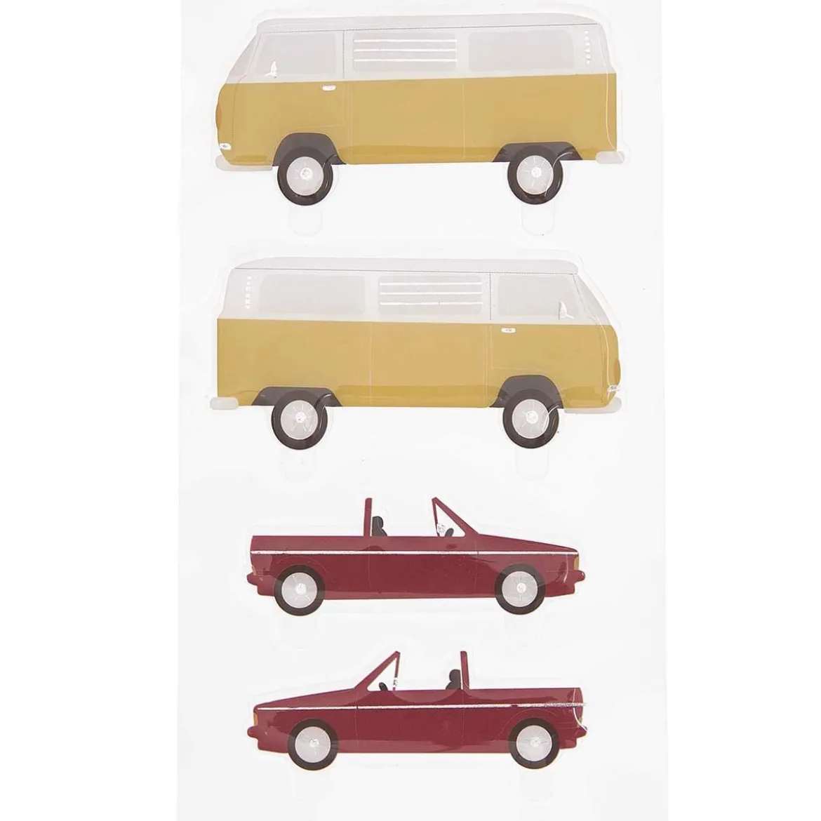 Rico Design Gelsticker FIGURICO Autos 1 Bogen bunt