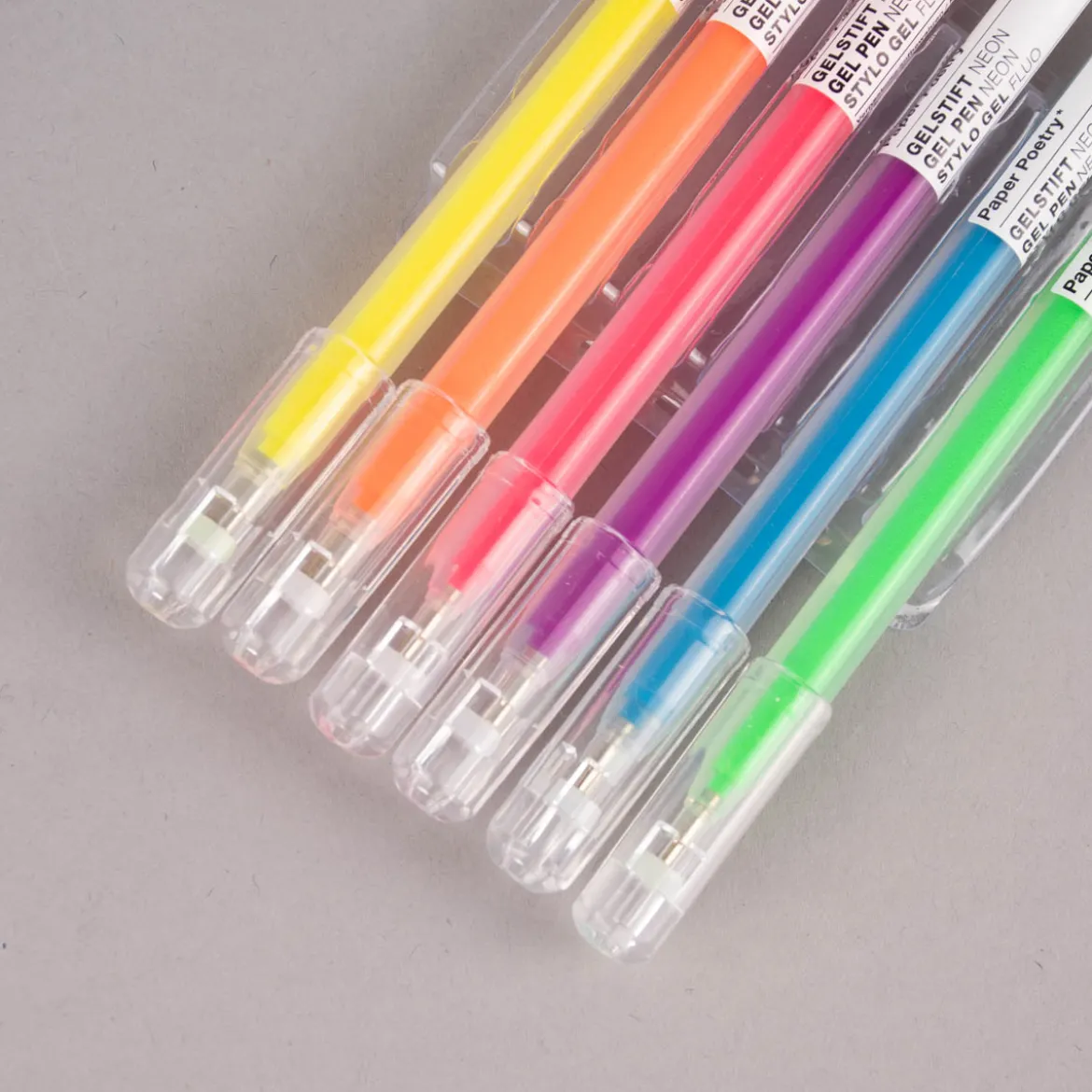 Rico Design Gelstifte Set Regenbogen Neon 0,8mm 6 Farben