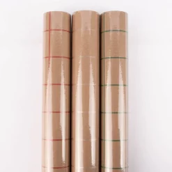 Rico Design Geschenkpapier Rolle Karo Raster 70x200cm natur verschiedene Farben