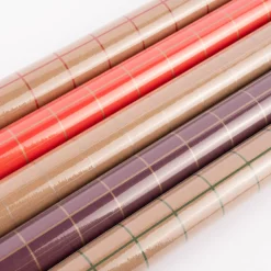 Rico Design Geschenkpapier Rolle Karo Raster 70x200cm natur verschiedene Farben